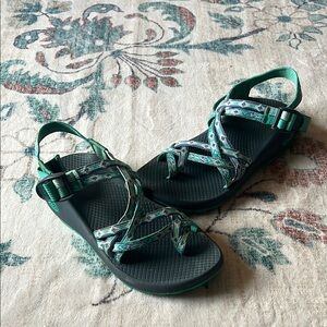 Women's Green and Blue Chaco Sandals